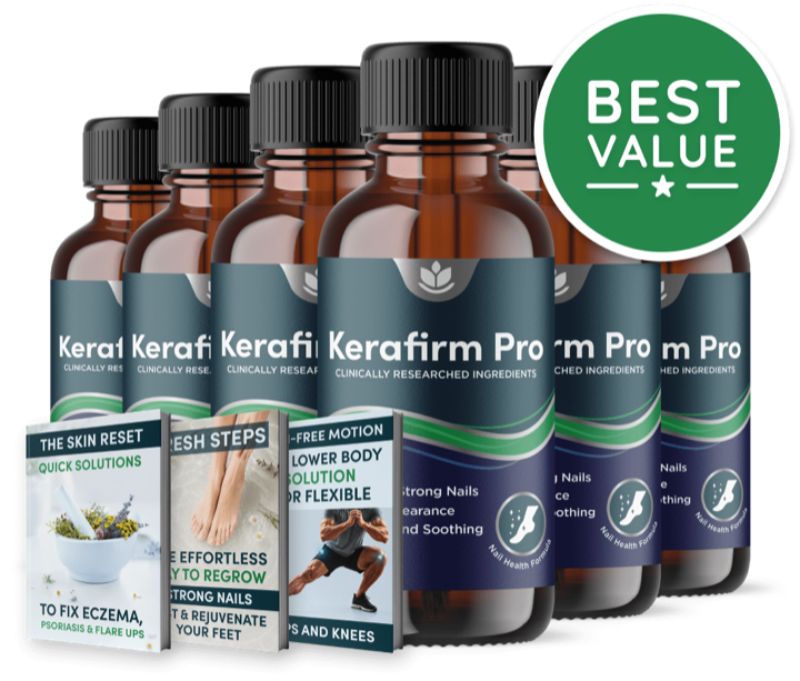 KeraFirm Pro 6 bottle pack with 3 free bonuses