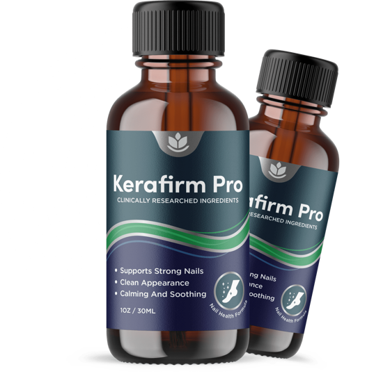 Two bottles of KeraFirm Pro nail health formula, 1 oz / 30 ml